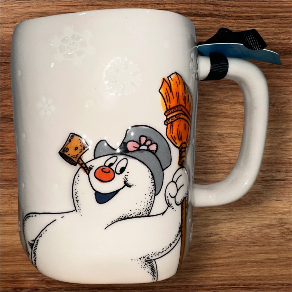 NEW Rae Dunn Frosty the Snowman Mug White Happy Birthday Snowflake - Picture 10 of 10